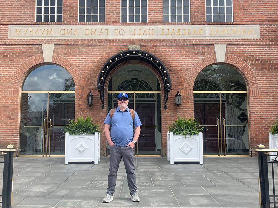 Dr. Richard Black is pictured outside the National Baseball Hall of Fame and Museum in Cooperstown, New York. (Submitted photo)