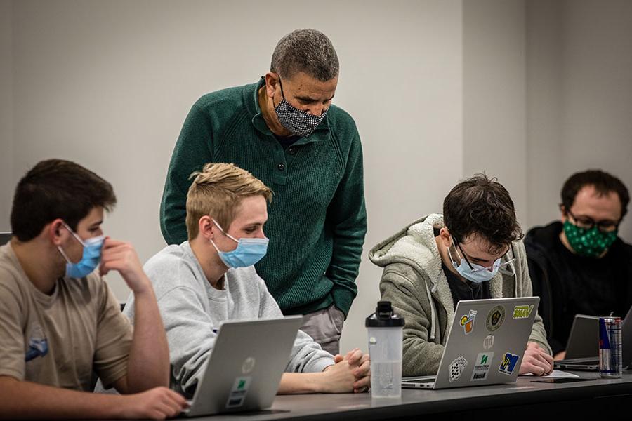 Northwest's laptop rental program, when combined with its textbook rental program, saves students an estimated $6,800 during a four-year degree program and provides the tools they need to be successful in the classroom. (Photo by Lauren Adams/Northwest Missouri State University) 